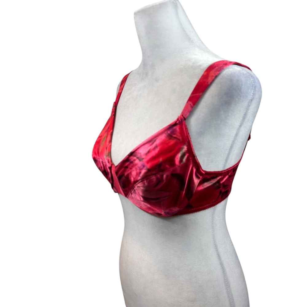 Vintage Victoria’s Secret Second Skin Satin Floral Underwire Bra Size 34C - Picture 5 of 9